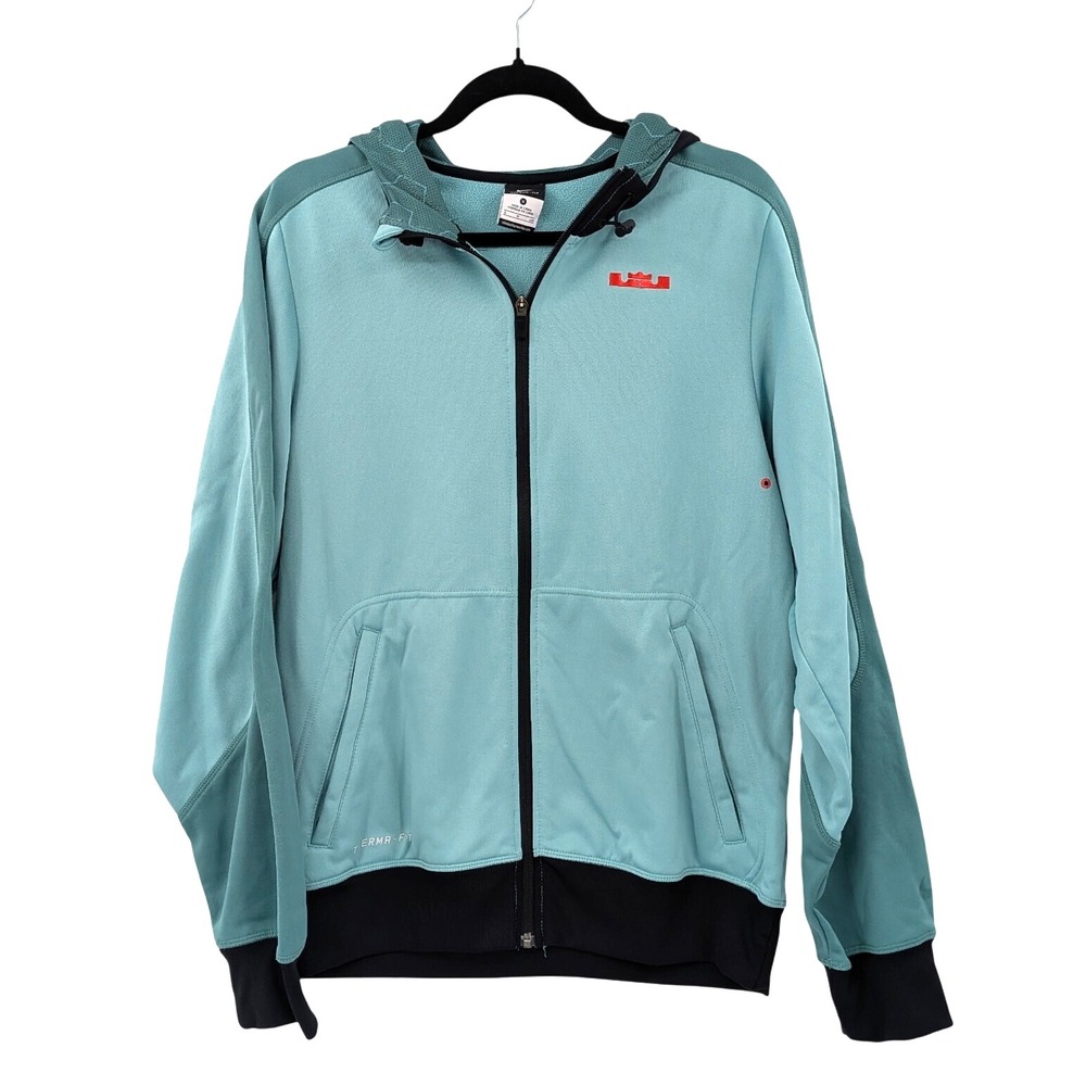 Nike Therma-Fit‎ Teal and Black Jacket Hoodie Full Zip Mens S